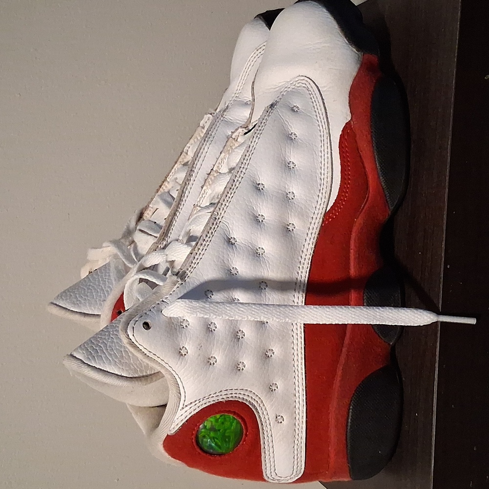 Jordan Kids White and Red Sneakers